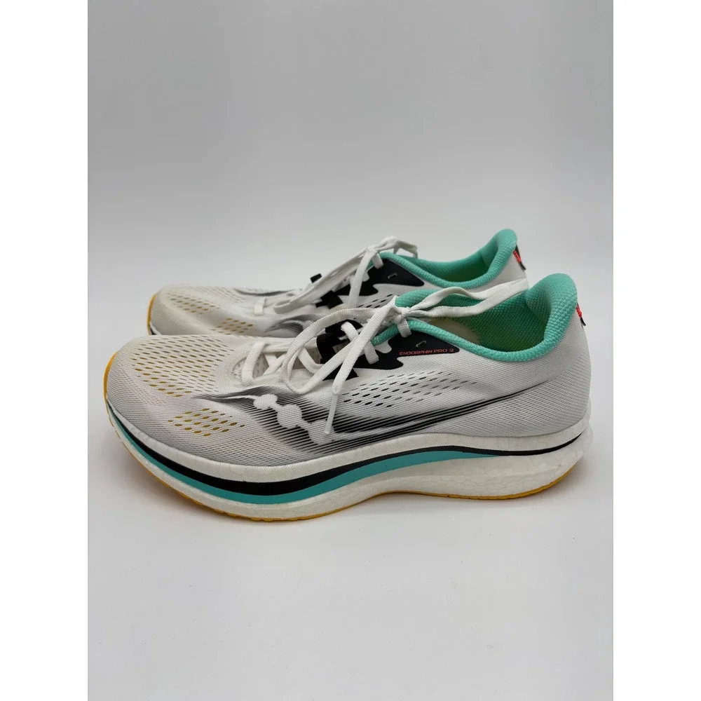 Saucony Endorphin Pro 2 Womens 10.5 Running Shoes White Teal Black S10687-10 - Picture 4 of 8